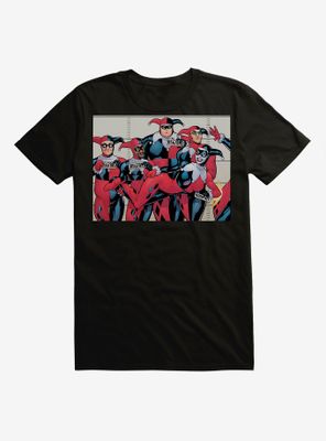 DC Comics Batman Harley Quinn Lineup Black T-Shirt