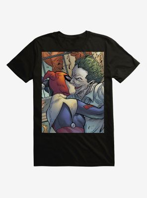 DC Comics Batman The Joker Harley Quinn Kiss Black T-Shirt