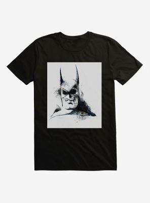 DC Comics Batman Skull Watercolor Black T-Shirt