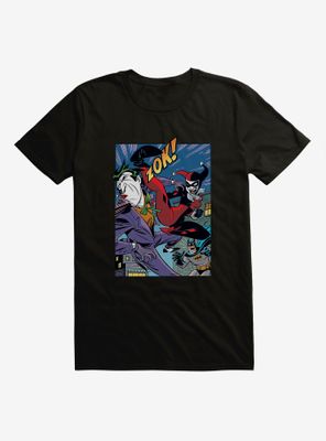 DC Comics Batman The Joker Harley Quinn Kick Black T-Shirt
