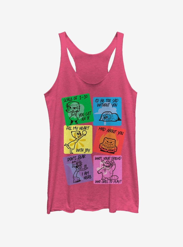 Disney Pixar Inside Out Vday Cards Womens Tank Top