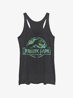 Jurassic Park Floral Logo Womens Tank Top