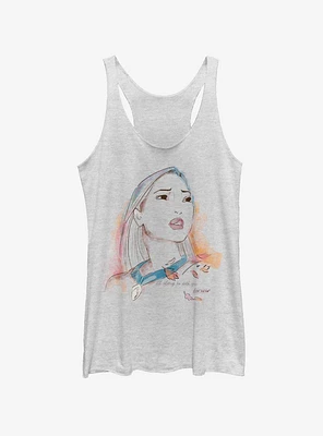 Disney Pocahontas Watercolor Womens Tank Top