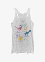 Jurassic Park Dino List Womens Tank Top