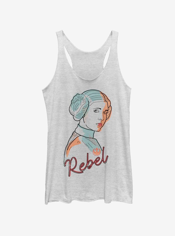 Star Wars Line Pop Leia Womens Tank Top