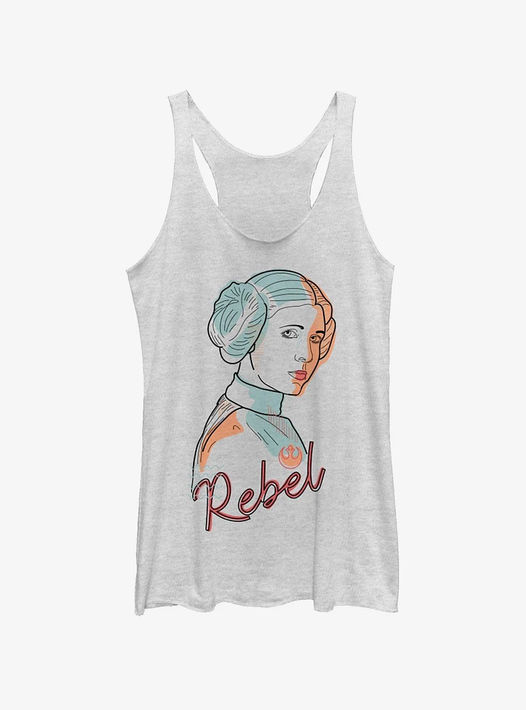 Star Wars Line Pop Leia Womens Tank Top