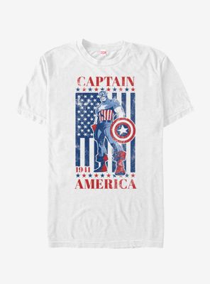 Marvel Captain America Flag T-Shirt