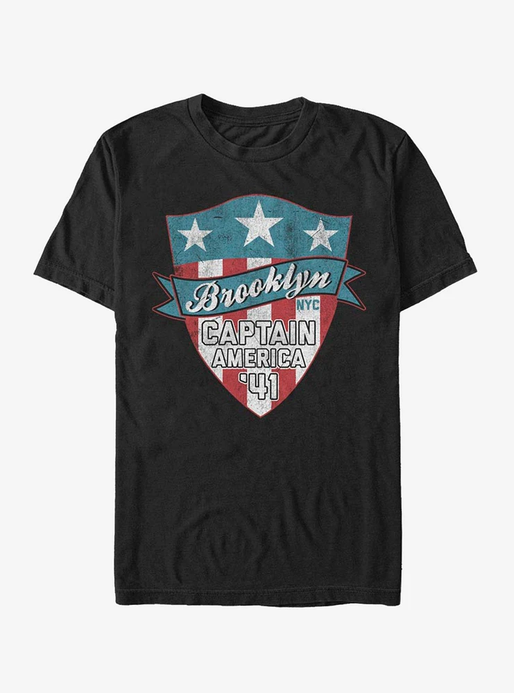 Marvel Brooklyn Cap Logo T-Shirt