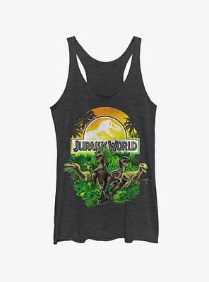 Jurassic World Distressed Plastic Jungle Womens Tank Top