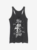 Star Wars Space Text May Fourth Womens Tank Top