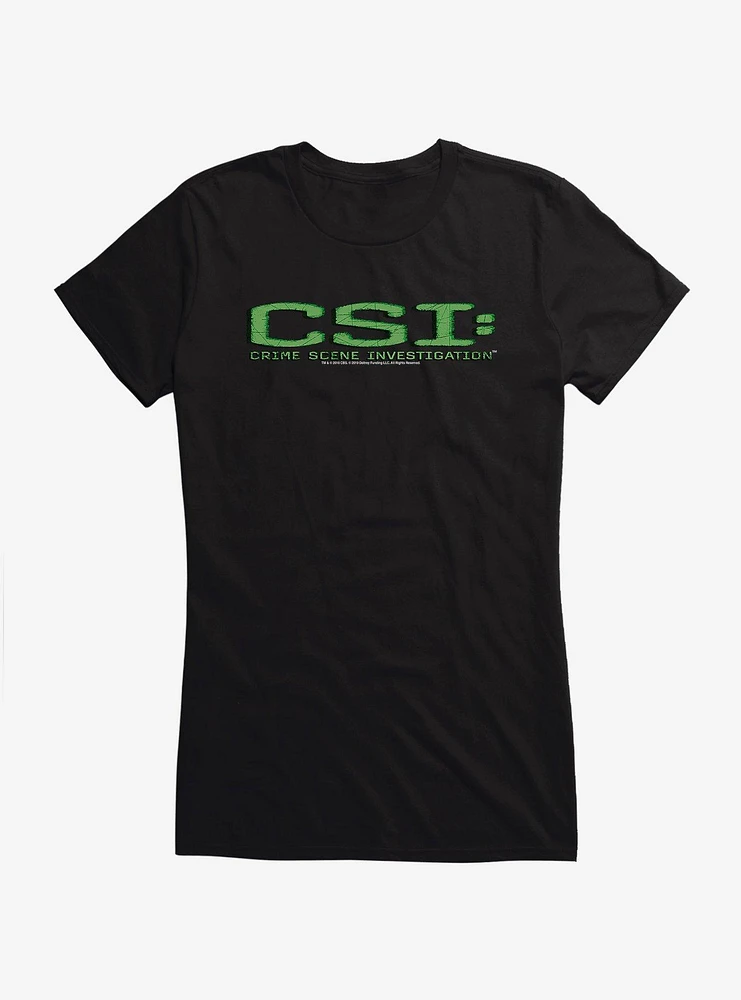 CSI: Crime Scene Investigation Green Logo Girls T-Shirt