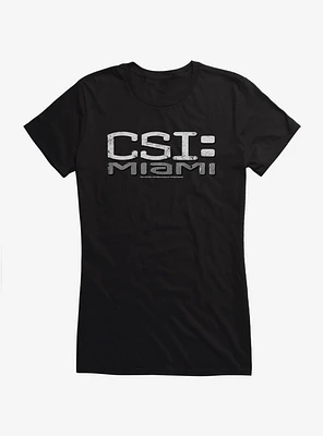 CSI: Miami Grayscale Logo Girls T-Shirt