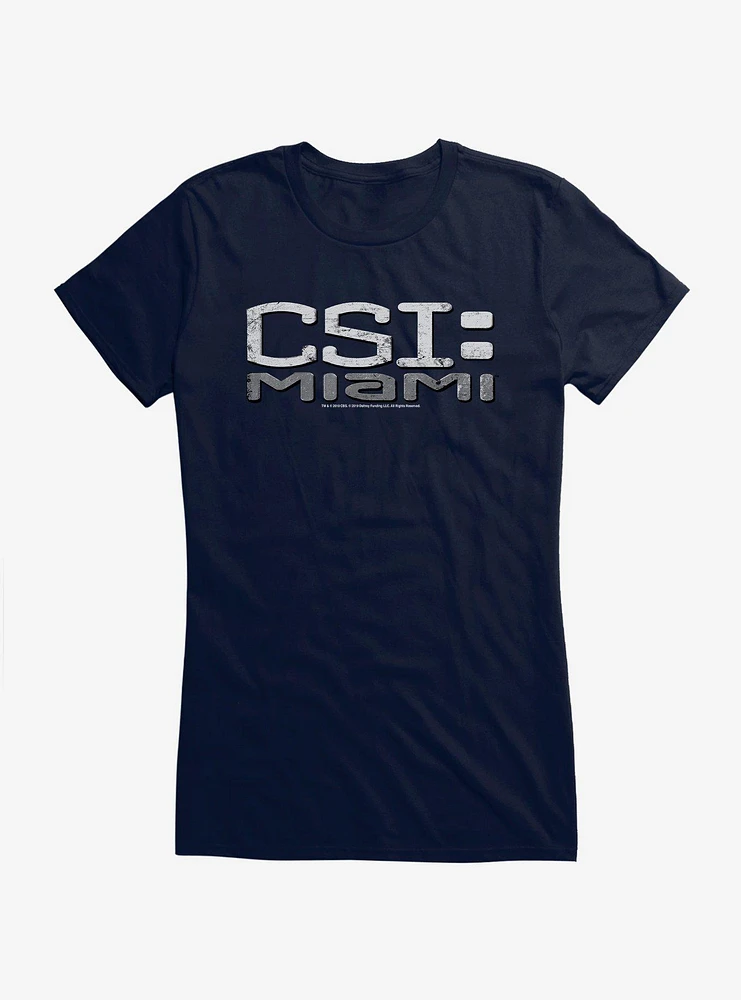 CSI: Miami Grayscale Logo Girls T-Shirt
