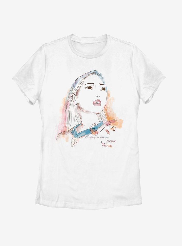 Disney Pocahontas Watercolor Womens T-Shirt