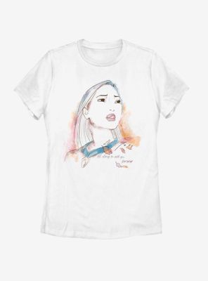 Disney Pocahontas Watercolor Womens T-Shirt