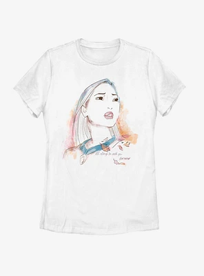 Disney Pocahontas Watercolor Womens T-Shirt