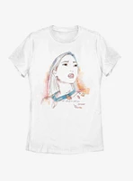 Disney Pocahontas Watercolor Womens T-Shirt