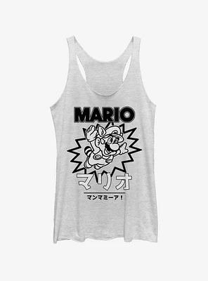 Nintendo Super Mario Japanese Text Womens Tank Top