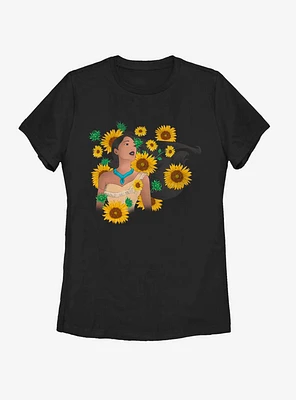 Disney Pocahontas Floral Princess Womens T-Shirt