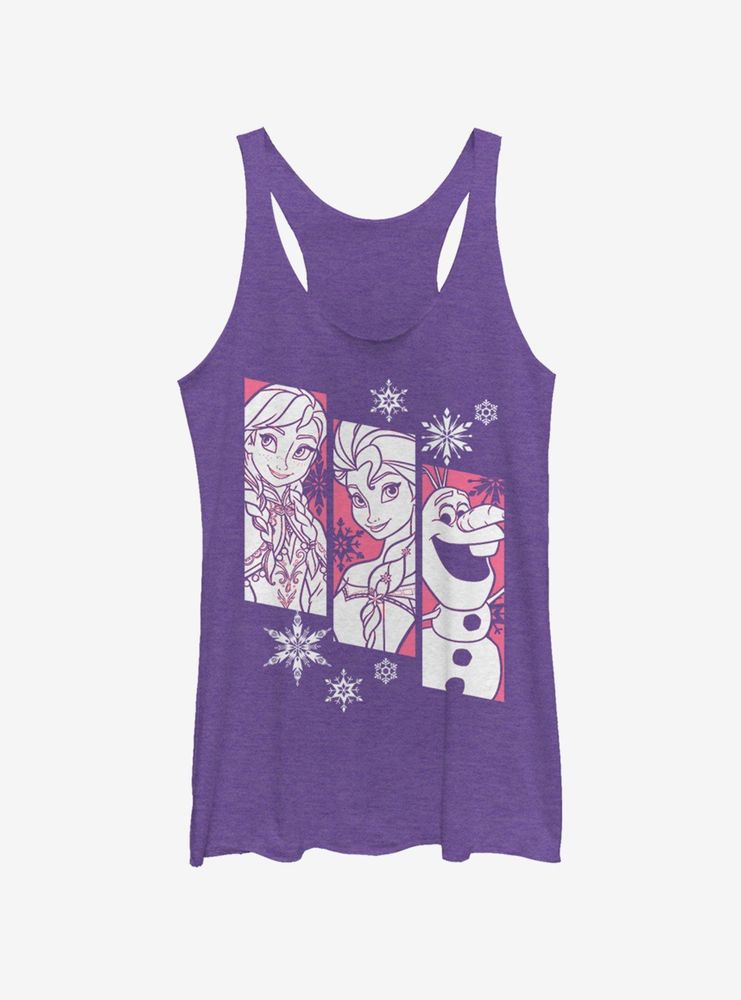 Disney Frozen Snow Trio Womens Tank Top