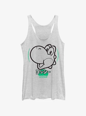 Nintendo Super Mario Yoshi Japanese Text Womens Tank Top