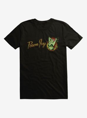 DC Comics Bombshells Poison Ivy Logo Black T-Shirt
