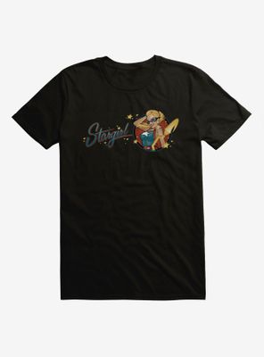 DC Comics Bombshells Stargirl Logo Black T-Shirt