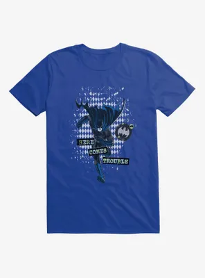 DC Comics Batman Here Comes Trouble Royal Blue T-Shirt