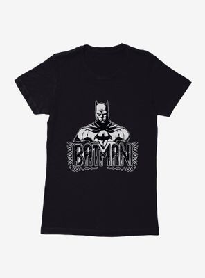 DC Comics Batman Bust Sketch Womens Black T-Shirt