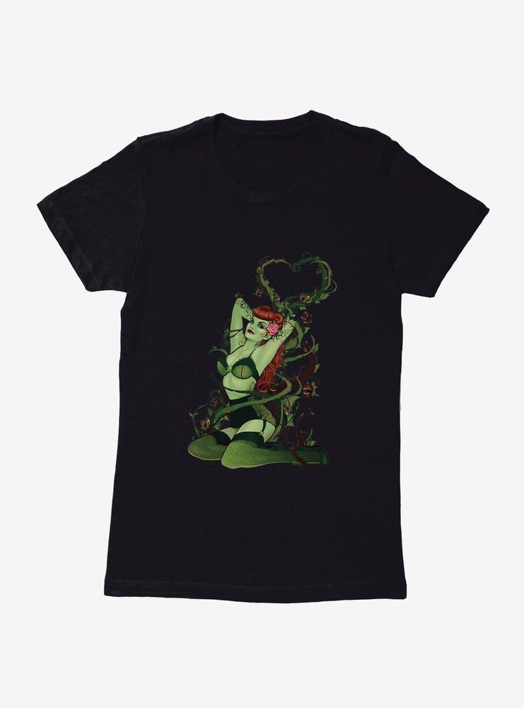 DC Comics Bombshells Poison Ivy Womens Black T-Shirt