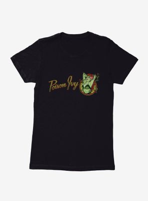 DC Comics Bombshells Poison Ivy Logo Womens Black T-Shirt