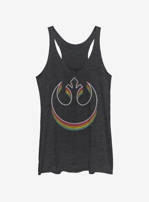 Star Wars Rebel Rainbow Womens Tank Top