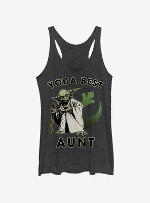 Star Wars Yoda Best Aunt Womens Tank Top