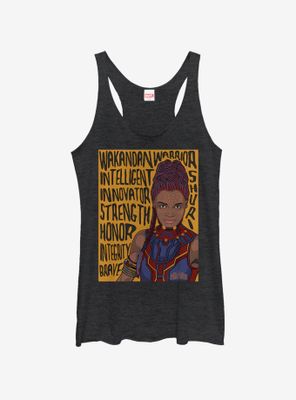 Marvel Black Panther Shuri Verbiage Womens Tank Top