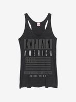 Marvel Grey Out Capt Womens Tank Top