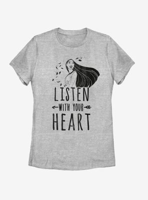 Disney Pocahontas Listen With Your Heart Womens T-Shirt