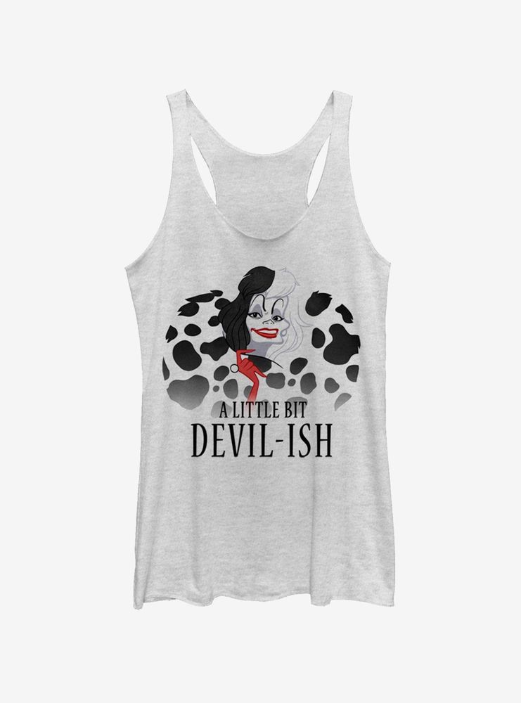 Disney Villains Cruella A Little Devil-ish Womens Tank Top