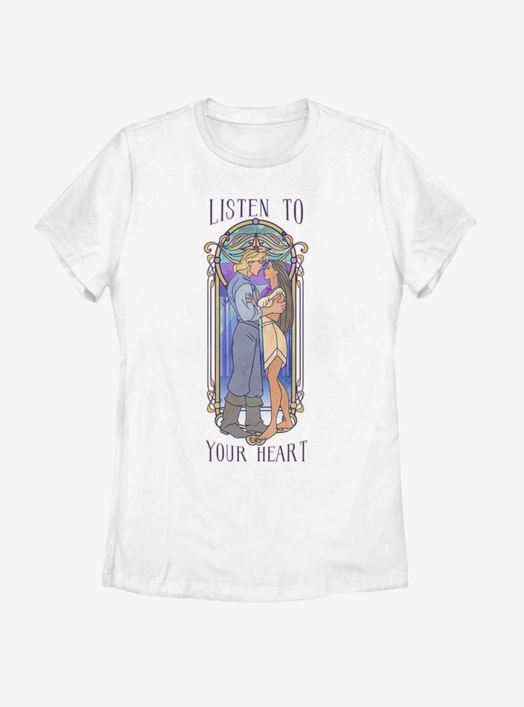 Disney Pocahontas Listen To Your Heart Romance Womens T-Shirt