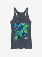 Jurassic Park Blue Dino Womens Tank Top