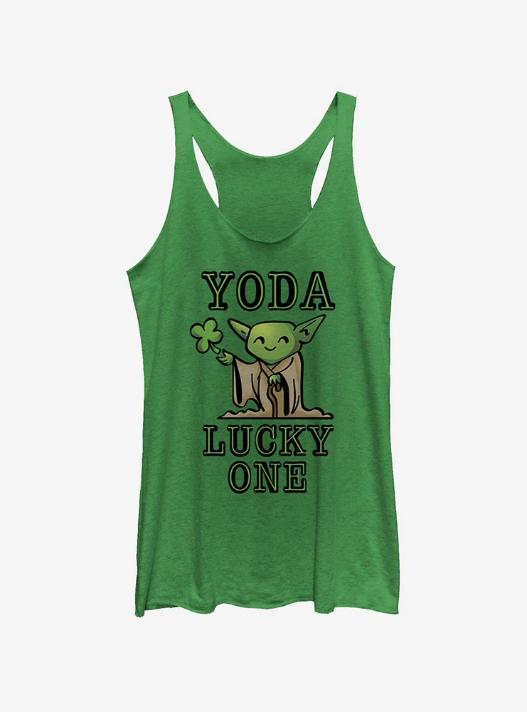 Star Wars Yoda So Lucky Womens Tank Top