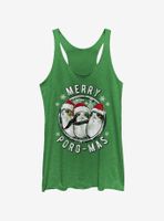 Star Wars The Last Jedi Merry Porgmas Womens Tank Top