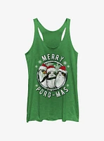 Star Wars The Last Jedi Merry Porgmas Womens Tank Top