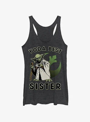 Star Wars Yoda Best Sister Womens Tank Top