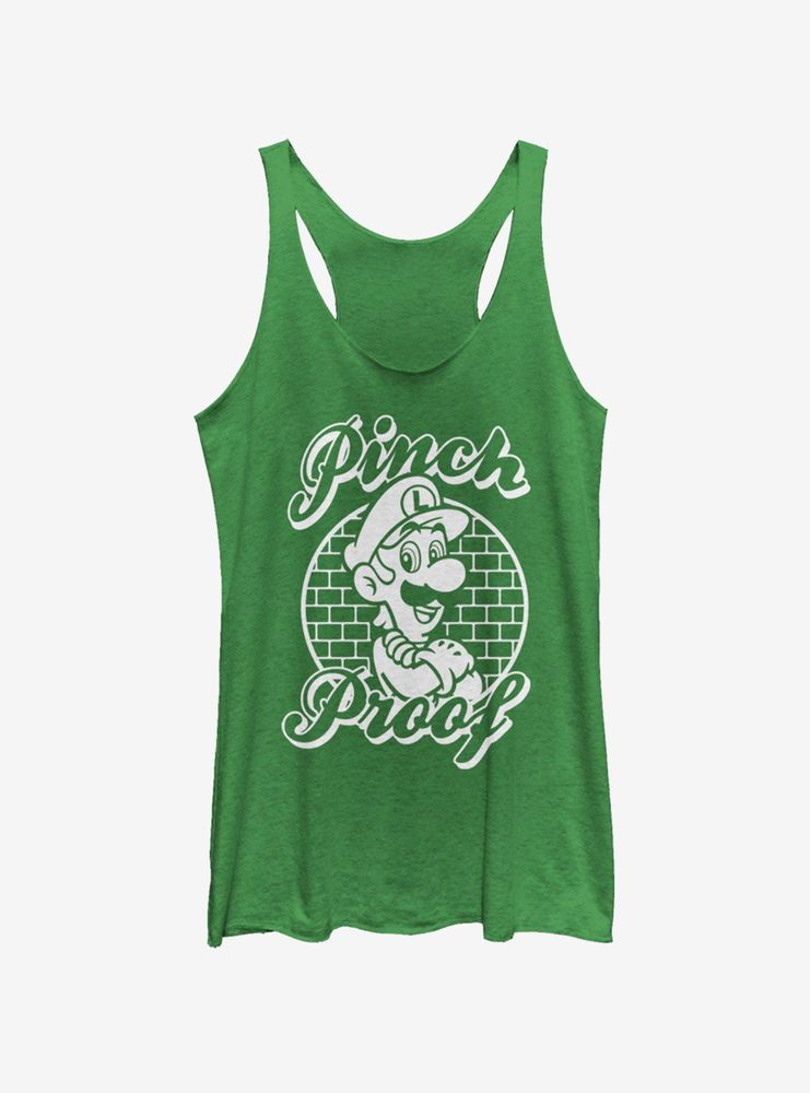 Nintendo Pinch Proof Luigi Womens Tank Top