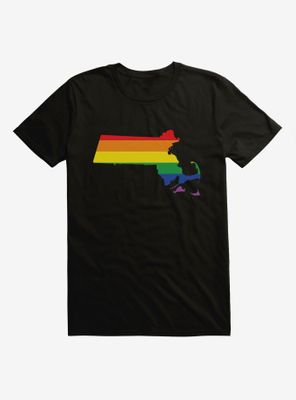 Pride State Flag Massachusetts T-Shirt