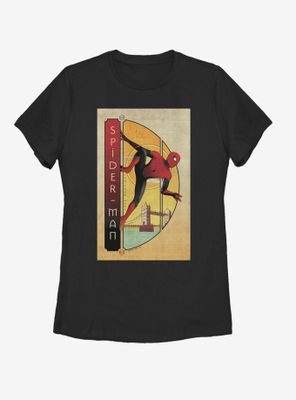 Marvel Spider-Man Bridge Womens T-Shirt