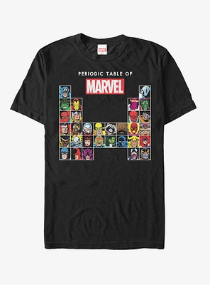 Marvel Periodic Table Outline T-Shirt