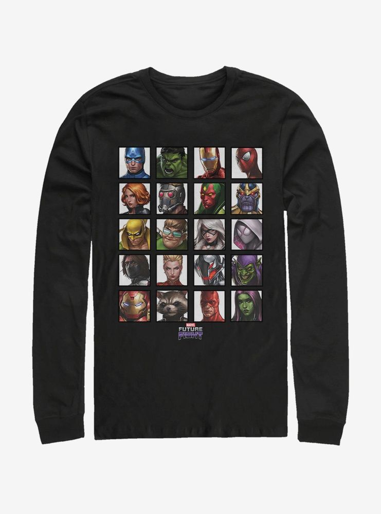 Marvel Avengers Hero Faces Long-Sleeve T-Shirt