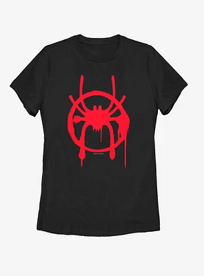 Marvel Spider-Man Miles Symbol Womens T-Shirt