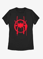 Marvel Spider-Man Miles Symbol Womens T-Shirt